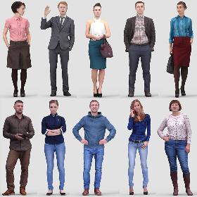 3D Human Model Vol.4 Standing People